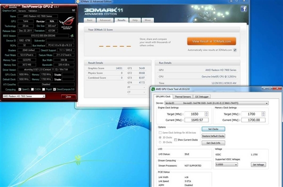 28nm制程发威：Radeon HD 7970狂超1700/8000MHz