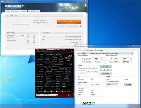 28nm制程发威：Radeon HD 7970狂超1700/8000MHz