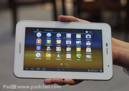 白色版Galaxy Tab 7.0 Plus