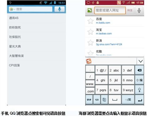 人人皆语音控 手机浏览器语音功能比拼 