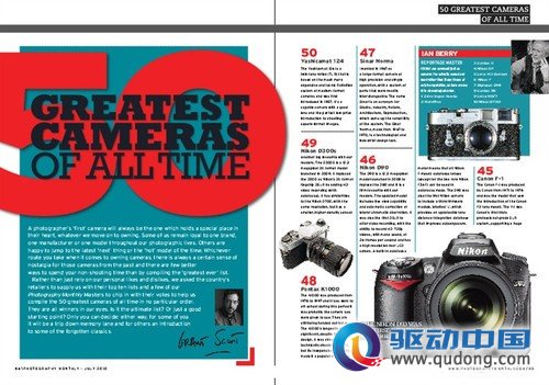 Photography Monthly热评50台最伟大相机
