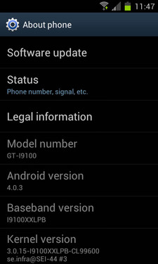 三星Galaxy S II运行泄露官方ICS的ROM 