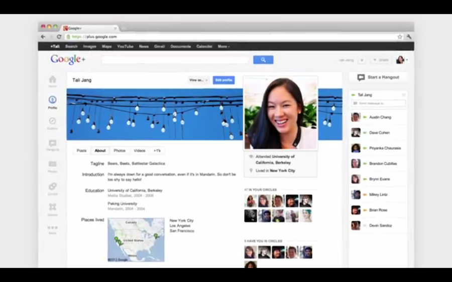 redesigned profile pages