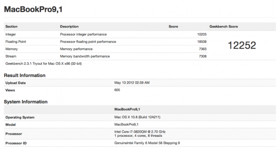 传苹果新一代MacBook Pro装备视网膜屏和USB3.0