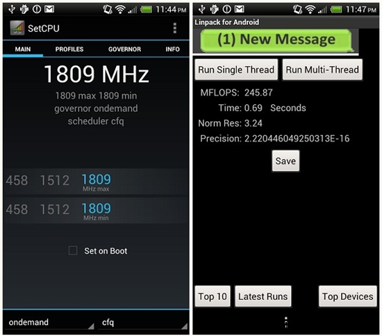 HTC One X成功超频至1.8GHz