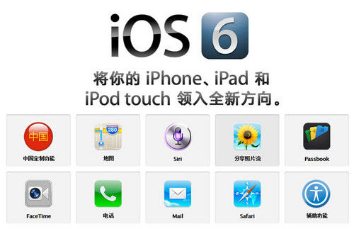 苹果iOS6升级正式开放下载 支持中文Siri\/苹果