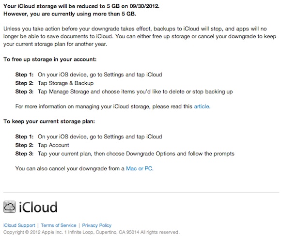 苹果：iCloud 20GB 赠送储存空间将于月底到期