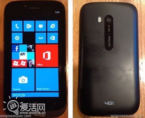 Verizon定制版Lumia 822谍照泄露 或为NOKIA Atlas新中端