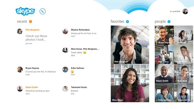 Microsoft announces Skype for Windows 8: full-screen calls, push notifications and People Hub integration