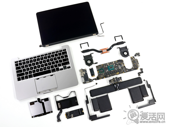 掀起你的头盖骨 13英寸Retina版MacBook Pro拆解