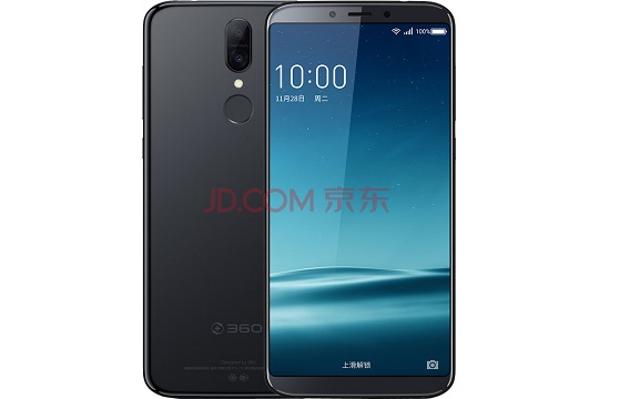 360手机 N6 Pro 全网通 6GB+64GB 极夜黑 移动联通电信4G手机 全面屏