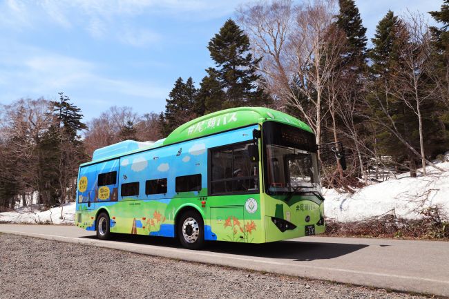 02 比亚迪纯电动巴士在尾濑国立公园投入运营