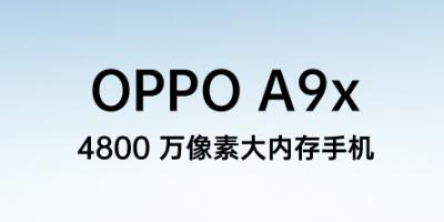 OPPO A9X上架官网  4800万像素主打线下的Reno过渡作品
