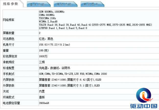 努比亚Z20详细参数曝光，双屏设计