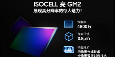 移动图像传感器三星GM2发布  支持4800万像素尺寸0.8μm