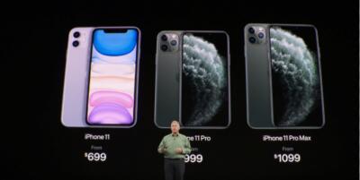 iPhone 11 Pro/iPhone 11ProMAX重磅亮相  支持18W快充 999美元起售
