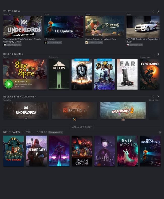 Steam 新游戏库测试版上线,界面焕然一新