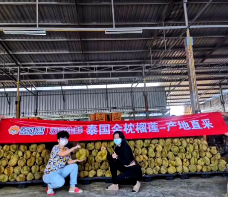 泰国农业领事直播带货：买泰国榴莲来苏宁超市、家乐福