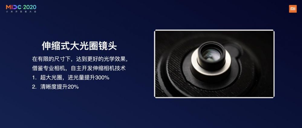MIDC2020小米开发者大会公布最新伸缩式大光圈镜头技术(图2)