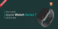 苹果Apple Watch Series 7渲染图曝光：直角边框设计+数字表冠