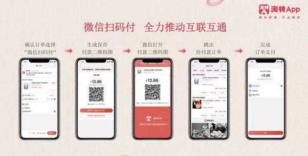淘特上线微信扫码付功能