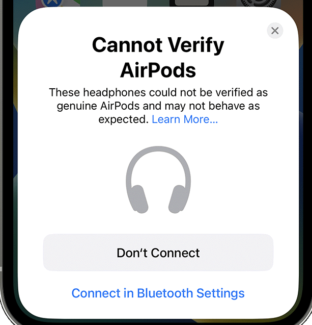 iOS 16已支持检测假冒AirPods：弹窗建议不要连接