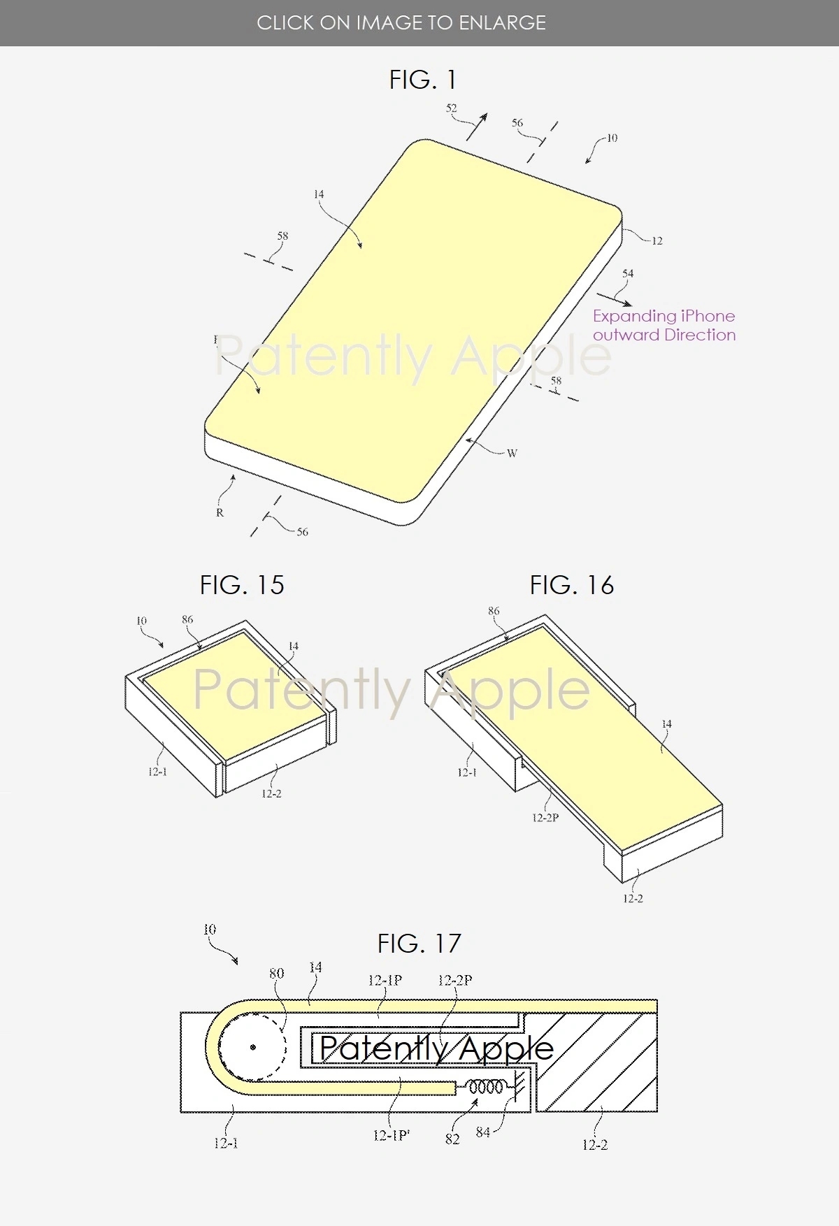 苹果卷轴iPhone专利技术公布，可滑动可扩展显示屏