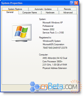 WindowsXP SP3 概览里面到底有什么?