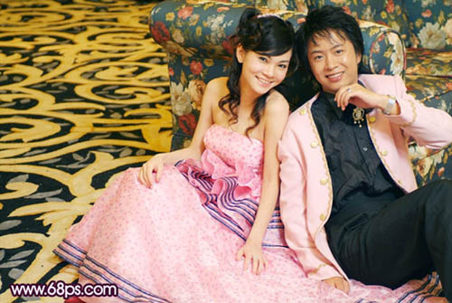 Photoshop调出浪漫的蓝紫色婚片(1)