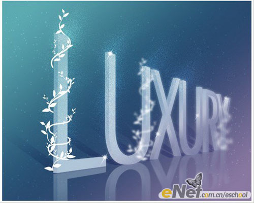 Photoshop制作立体透视花纹字(1)