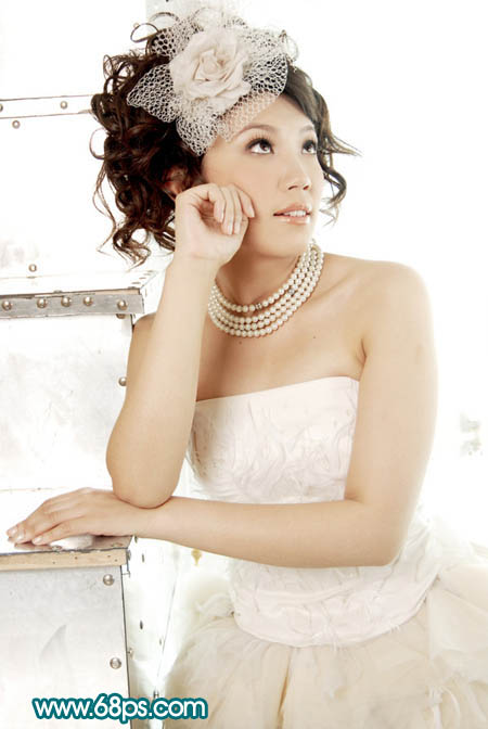 Photoshop简单给偏黄的婚片润色(1)