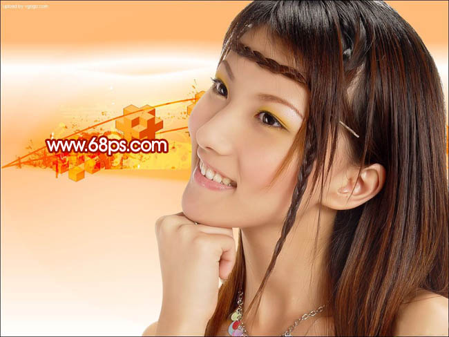 Photoshop制作漂亮的古典封面仿手绘美女(1)