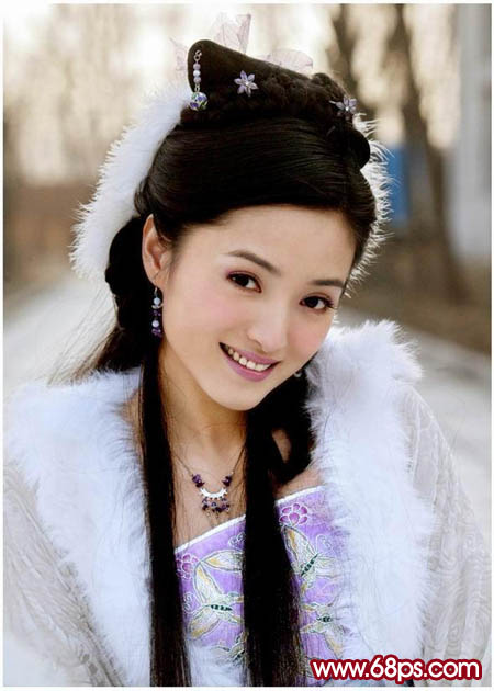 Photoshop制作漂亮的古典插画美女(1)
