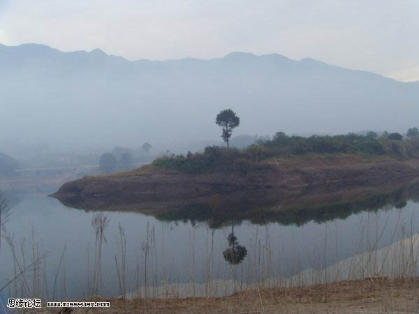 Photoshop多图叠加制作超梦幻的蓝色背景(1)