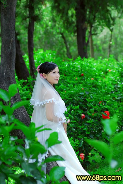 Photoshop打造华丽梦幻的美女婚片(1)