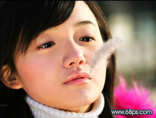 Photoshop调出漂亮MM忧郁的淡紫色(1)