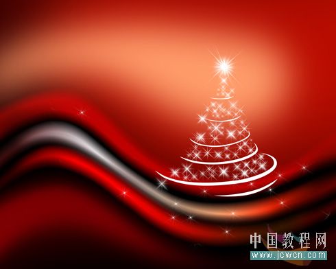 Photoshop教程：打造浪漫星光闪烁圣诞树背景(1)