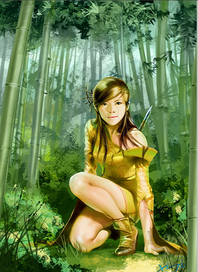 Photoshop鼠绘美女剑客插画教程(1)