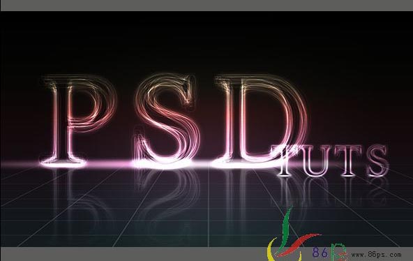Photoshop制作漂亮的激光字效果(1)