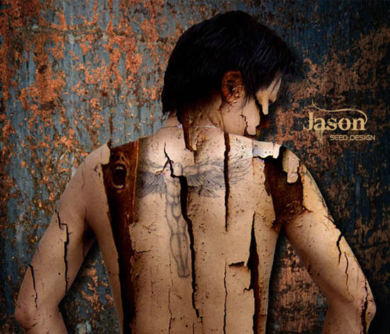 Photoshop叠加合成恐怖人体创意(1)