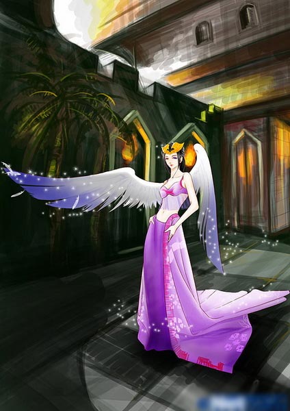 Photoshop鼠绘青春美女天使(1)