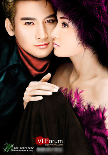 Photoshop鼠绘情侣恋人经典作品