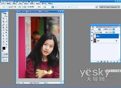 用Photoshop图层为时尚照片增加暗角
