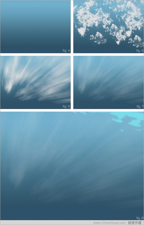 Photoshop绘精致卡通三维鲨鱼：海水背景