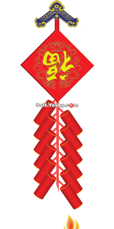 Photoshop结合Imageready制作春节鞭炮春联小动画