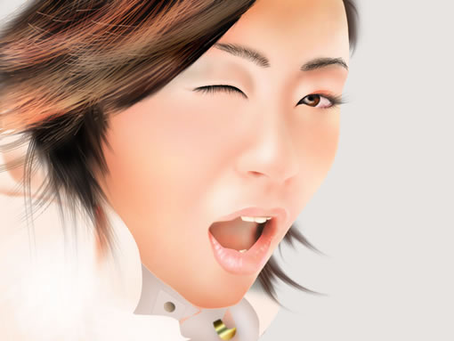 Photoshop鼠绘实例剖析：女孩头像