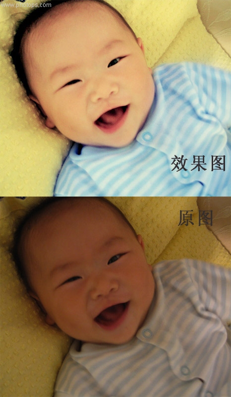 photoshop解决宝宝照片曝光不足和偏色问题