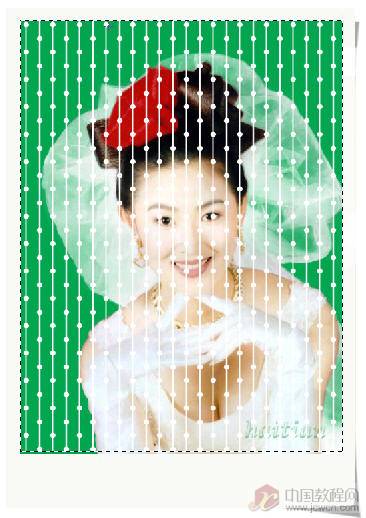 Photoshop蒙版快速打造珠帘效果