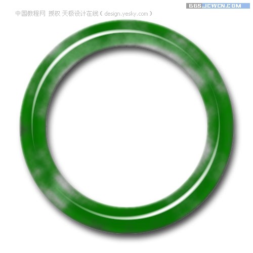 Photoshop图层样式绘制逼真玉石手镯