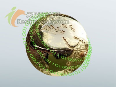 用Photoshop制作文字环绕地球特效